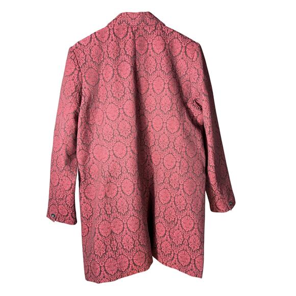 Dialogue women’s maroon and black tapestry coat 16 vintage - Picture 5 of 5